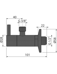 Alcaplast Zawór kątowy z filtrem 1/2"x3/8" okrągły, chrom ARV001 2