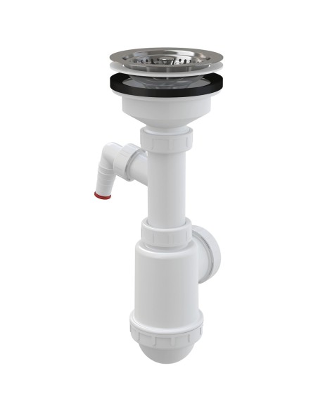 Alcaplast Syfon zlewozmywaka z podłączeniem pralki sitko nierdzewne Ø115 A446P Ø50/40