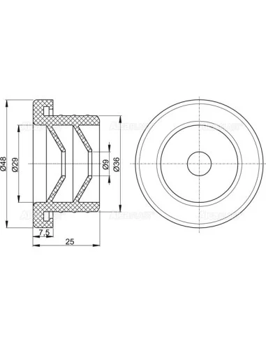 Alcaplast Redukcja gumowa 40/10 S688