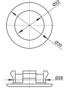 Alcaplast Rozetka otworu przelewowego umywalki A21 2