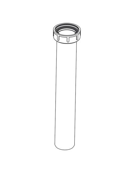 Alcaplast Rura do syfonu zlewozmywaka z nakrętką 6/4" z przyłączem, A44MS