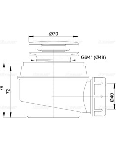 Alcaplast Syfon brodzikowy click/clack, metal, A465-50 2