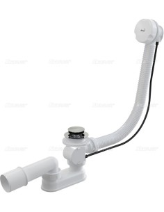 Alcaplast Syfon wannowy z korkiem automat biały A51B