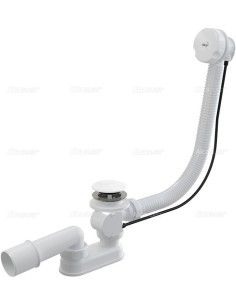 Alcaplast Syfon wannowy z korkiem automat biały A51BM