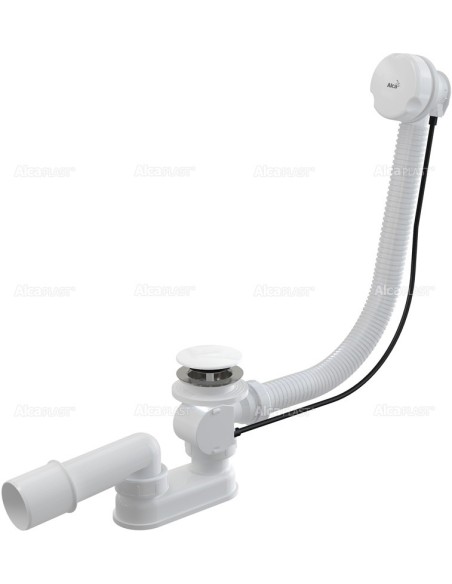 Alcaplast Syfon wannowy z korkiem automat biały A51BM