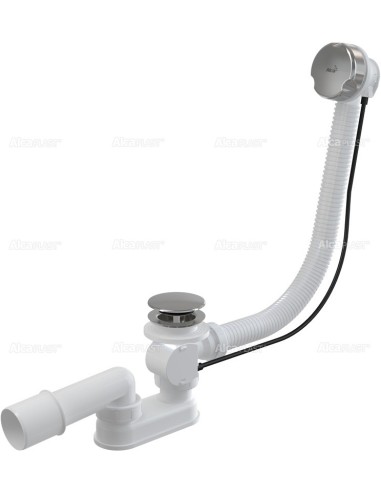 Alcaplast Syfon wannowy z korkiem automat chromowany A51CRM