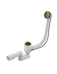 Alcaplast Syfon wannowy, korek automatyczny, mosiądz antyczny, A55ANTIC