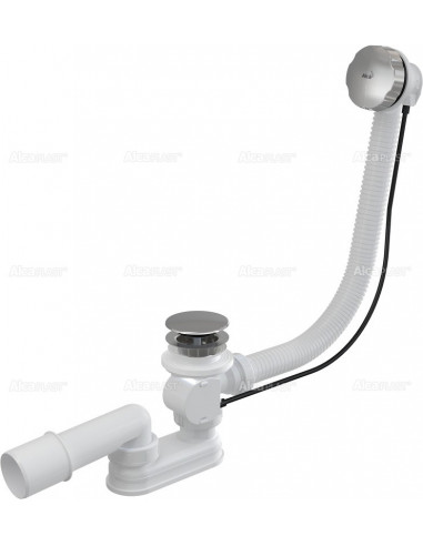 Alcaplast Syfon wannowy z korkiem automat metal (długośc 100 cm) A55KM 100