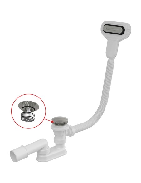 Alcaplast Syfon wannowy, z korkiem CLIK/CLAK, metal, A504KM