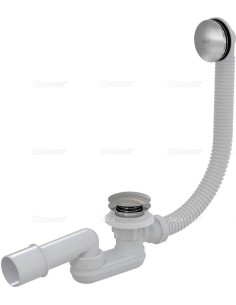 Alcaplast Syfon wannowy z korkiem click/clack metal  A507KM