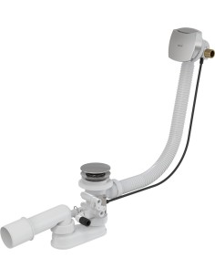 Alcaplast Syfon wannowy z funkcją napełniania przez przelew do wanien grubościennych, chrom, A565CRM1