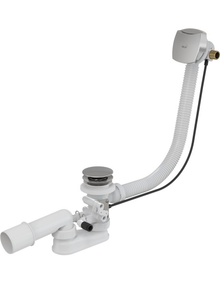 Alcaplast Syfon wannowy z funkcją napełniania przez przelew do wanien grubościennych, chrom, A565CRM1