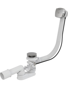 Alcaplast Syfon wannowy do wanien z hydromasażem, korek automatomatyczny, chrom, A566-112122-57