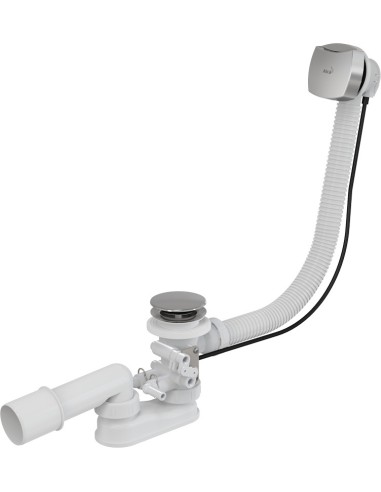 Alcaplast Syfon wannowy do wanien z hydromasażem, korek automatomatyczny, chrom, A566-112122-57