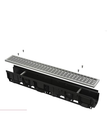 Alcaplast Odwodnienie zewnętrzne 100 mm bez obramowania, ocynkowany ruszt, profil "T"(A15), AVZ101-R101