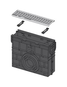 Alcaplast Odwodnienie zewnętrzne studzienka dla AVZ101 bez oramowania, ocynkowany ruszt, profil "T" (A15), AVZ101R-R101S 2