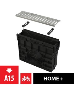 Alcaplast Odwodnienie zewnętrzne studzienka dla AVZ101 bez oramowania, ocynkowany ruszt, profil "T" (A15), AVZ101R-R101S