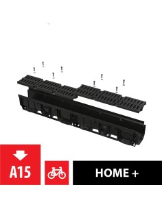 Alcaplast Odwodnienie zewnętrzne 100 mm z obramowaniem z tworzywa, ruszt ocynkowany, profil "C" (A15), AVZ102-R102