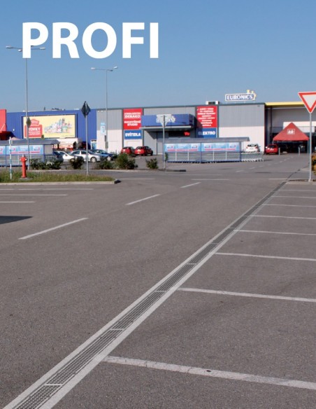 Alcaplast Odwodnienie zewnętrzne 100 mm z obramowaniem metalowym, ruszt żeliwny (C250), AVZ103-R202