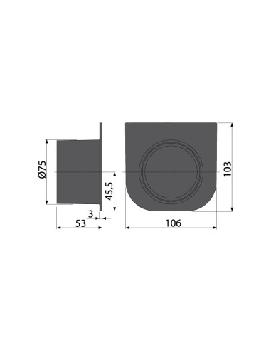 Alcaplast Adapter podłączenia bocznego wlotu DN50, AVZ-P003