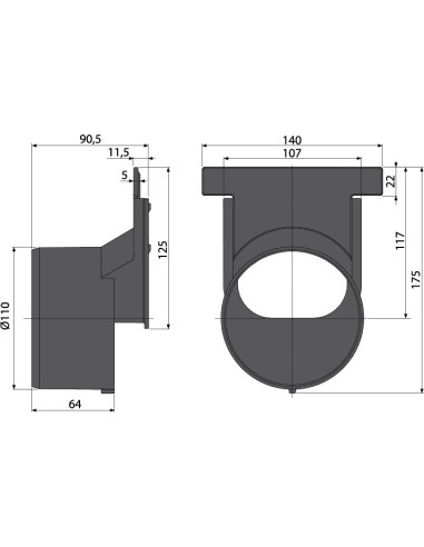 Alcaplast Zaślepka końcówki odwodnienia, AVZ-P009