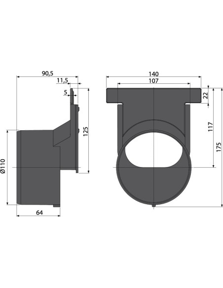 Alcaplast Zaślepka końcówki odwodnienia, AVZ-P009