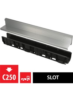 Alcaplast Odwodnienie zewnętrzne 100 mm z obramowaniem metalowym, ruszt żeliwny, D400, AVZ103-R201