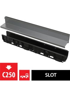 Alcaplast Odwodnienie zewnętrzne szczelinowe asymetryczne 100 mm, stal ocynkowana, AVZ101-R121