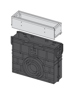 Alcaplast Odwodnienie zewnętrzne szczelinowe asymetryczne z rewizją 100 mm, stal nierdzewna, AVZ101S-R321R 2