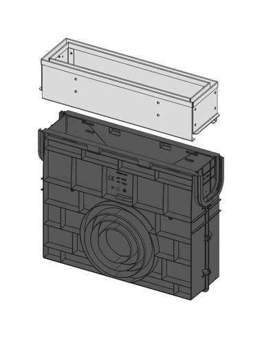 Alcaplast Odwodnienie zewnętrzne szczelinowe asymetryczne z rewizją 100 mm, stal nierdzewna, AVZ101S-R321R