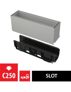 Alcaplast Odwodnienie zewnętrzne szczelinowe asymetryczne 160 mm, stal ocynkowana, AVZ101-R122