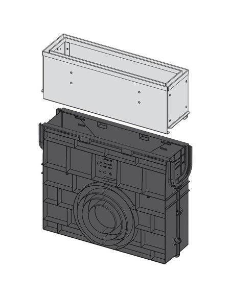 Alcaplast Odwodnienie zewnętrzne szczelinowe studzienka z rewizją do rusztu asymetrycz. 100 mm, stal oc., AVZ101R-R121R