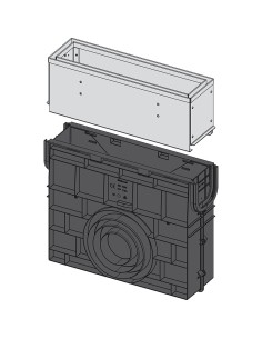 Alcaplast Odwodnienie zewnętrzne szczelinowe studzienka z rewizją do rusztu asymetrycz.100 mm, stal nierdz., AVZ101R-R322R 2