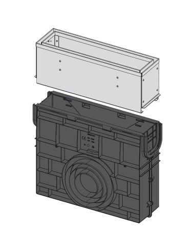 Alcaplast Odwodnienie zewnętrzne szczelinowe studzienka z rewizją do rusztu asymetrycz.100 mm, stal nierdz., AVZ101R-R322R