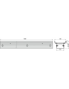 Alcaplast Odwodnienie drenażowe 100 mm z regulacją, stal nierdzewna, ADZ332V 2