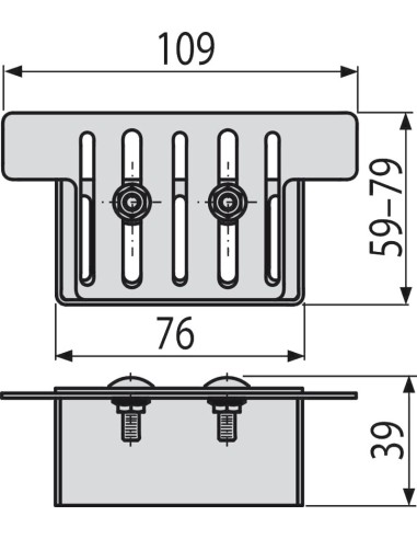 Alcaplast Zakończenie odwodnienia drenażowego 75 mm, stal nierdzewna, ADZ-P001