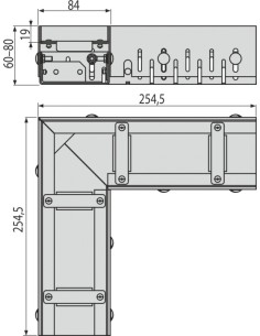 Alcaplast Odwodnienie drenażowe narozne 75 mm z regulacją, stal ocynkowana, ADZ101VR 2