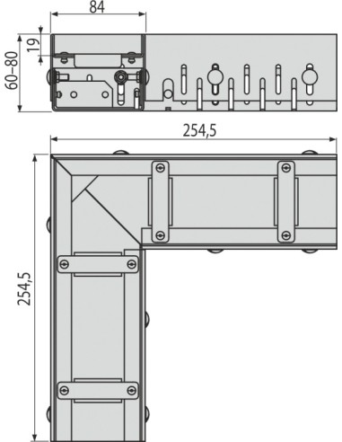 Alcaplast Odwodnienie drenażowe narozne 75 mm z regulacją, stal ocynkowana, ADZ101VR