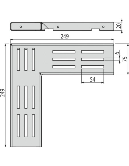 Alcaplast Ruszt odwodnienia drenażowego narożnego 75 mm, stal nierdzewna, ADZ-R301R