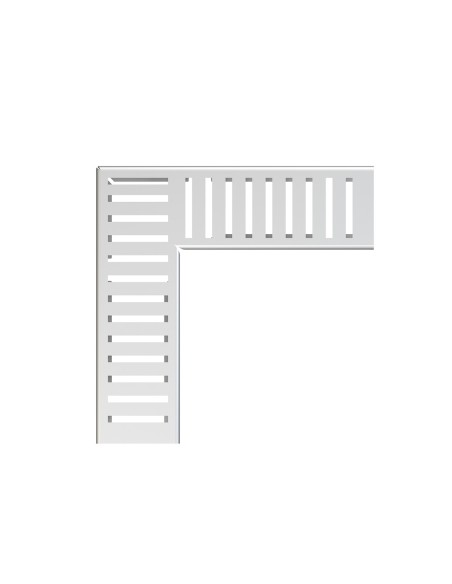 Alcaplast Ruszt odwodnienia drenażowego narożnego 75 mm, stal ocynkowana, ADZ-R102R