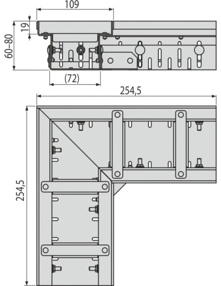 Alcaplast Odwodnienie drenażowe narożne 100 mm z regulacją, stal nierdzewna, ADZ302VR