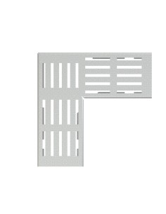 Alcaplast Ruszt odwodnienia drenażowego narożnego 100 mm, stal ocynkowana, ADZ-R121R