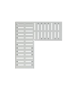 Alcaplast Ruszt odwodnienia drenażowego narożnego 100 mm, stal ocynkowana, ADZ-R122R