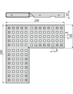 Alcaplast Ruszt odwodnienia drenażowego narożnego 100 mm, stal ocynkowana, ADZ-R123R 2
