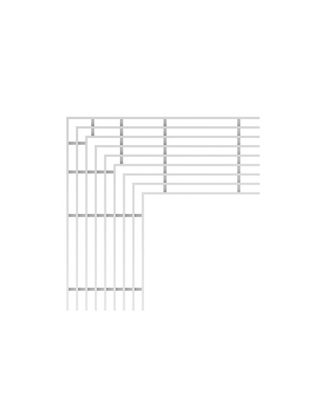 Alcaplast Ruszt odwodnienia drenażowego narożnego 100 mm, stal nierdzewna, ADZ-R323R