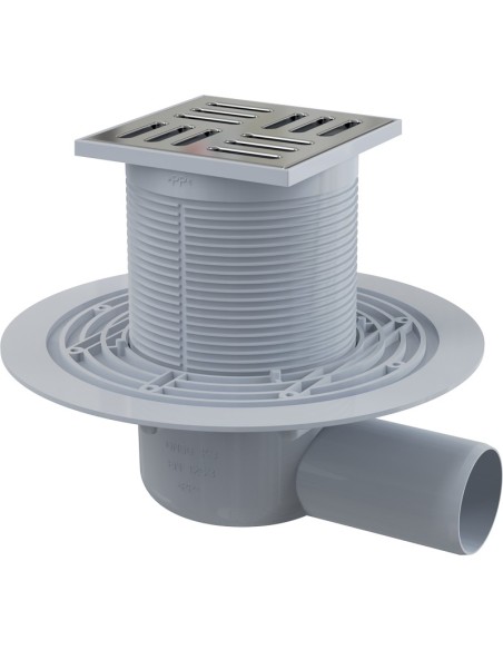 Alcaplast Kratka ściekowa 105 × 105/50 odpływ boczny, nierdzewna APV101