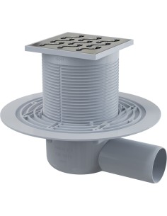 Alcaplast Kratka ściekowa 105 × 105/50 odpływ boczny, nierdzewna APV102