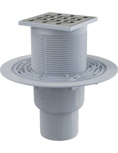 Alcaplast Kratka ściekowa 105 × 105/50 odpływ prosty, nierdzewna APV202