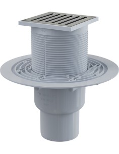Alcaplast Kratka ściekowa 105 × 105/50 odpływ prosty, nierdzewna APV203
