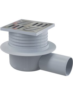 Alcaplast Kratka ściekowa 105 × 105/50 nierdzewna odpływ boczny APV26